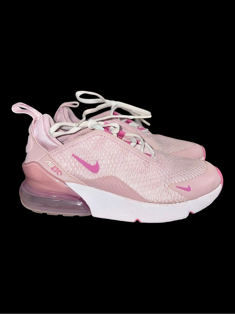 Nike Air Max 270 girls Pink Athletic sneakers size 2.5Y
